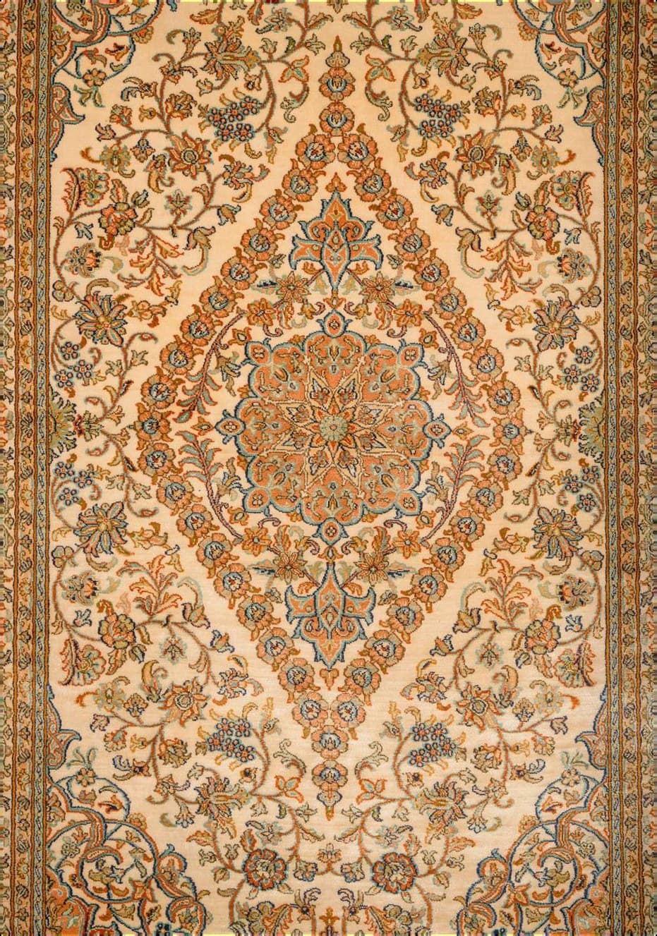 Khursaam — Ivory-sand lozenge medallion