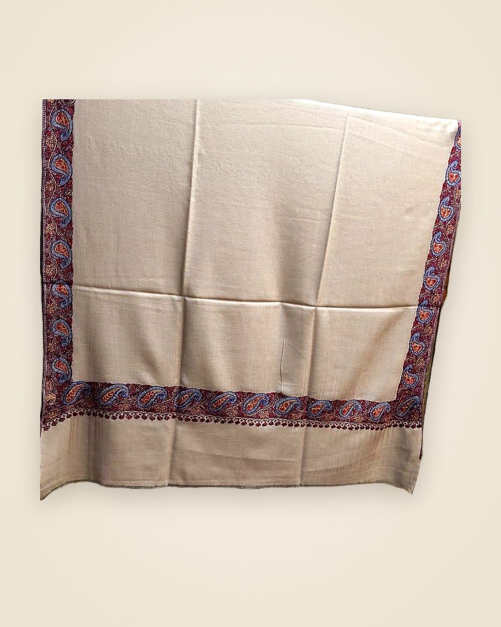 Hashidaar Sozni Shawl — Fawn