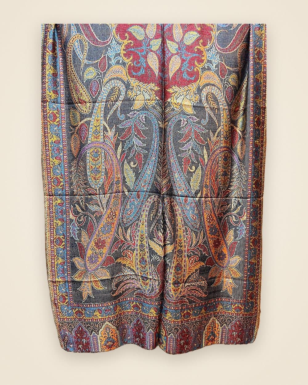 Jamawar Kani Shawl — Slate