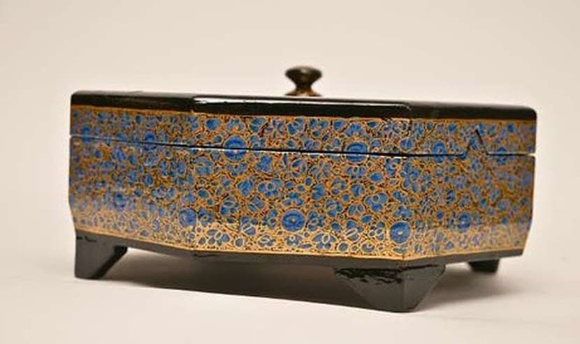 Octagonal Shirk Posh Box — Shirk Posh in gold & blue
