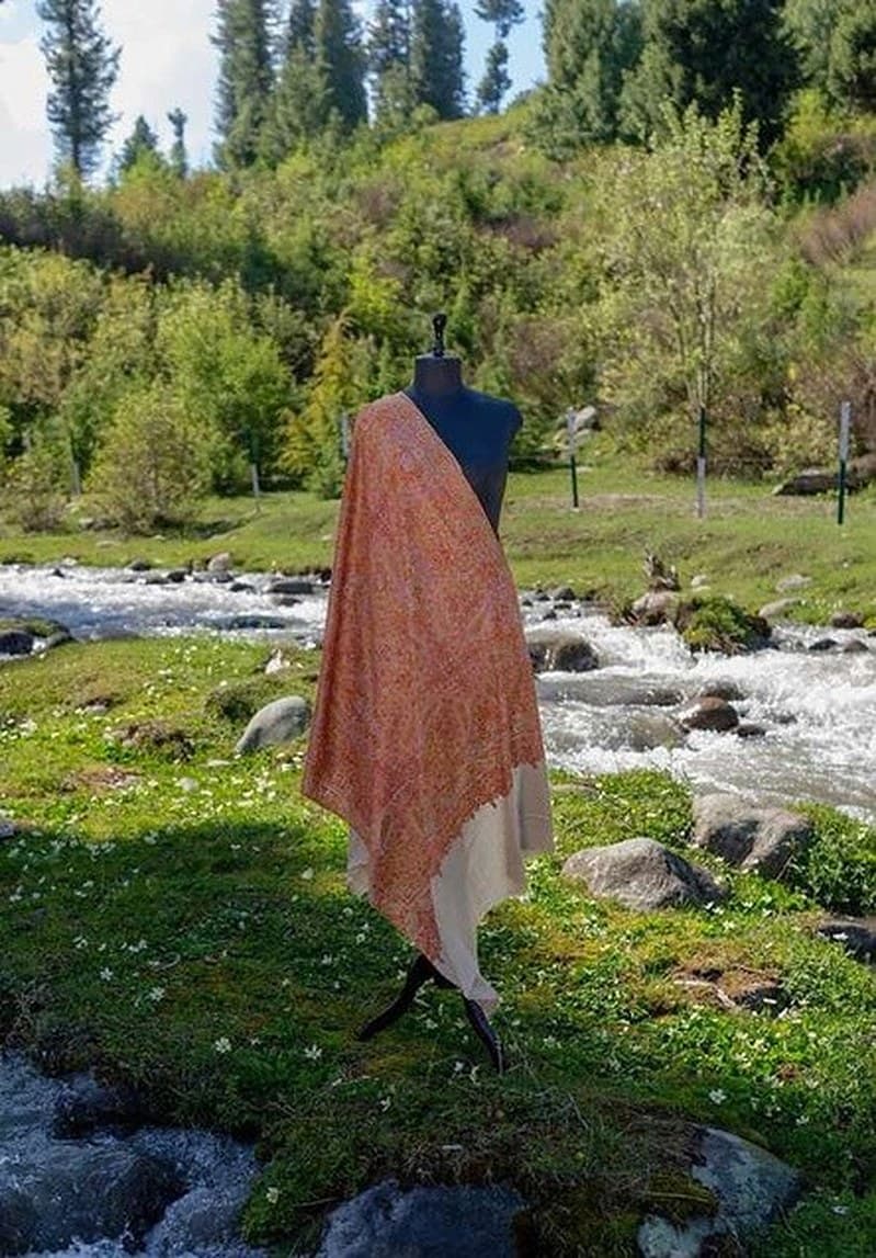 All-Over Embroidered Pashmina
