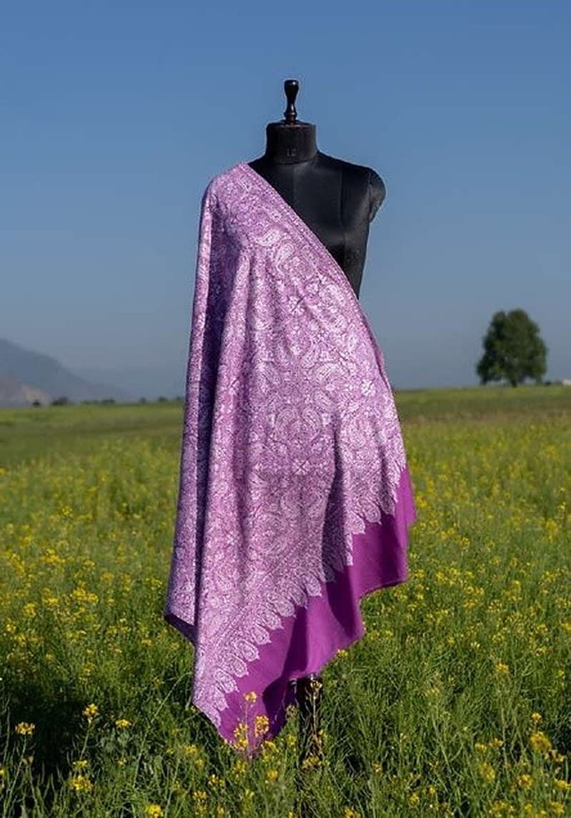 Pashmina with Deep Embroidery